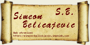 Simeon Beličajević vizit kartica